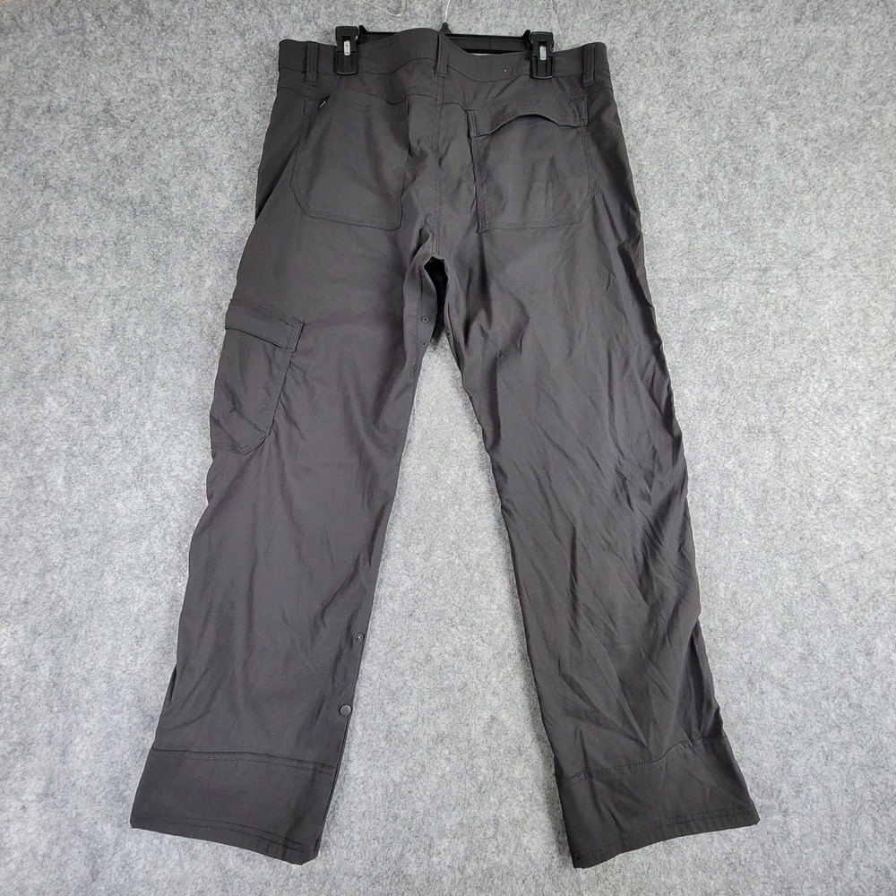 Prana Stretch Zion Hiking Pants Mens 36x30 Gray Nylon Cargo M4ST30116 - Picture 3 of 12
